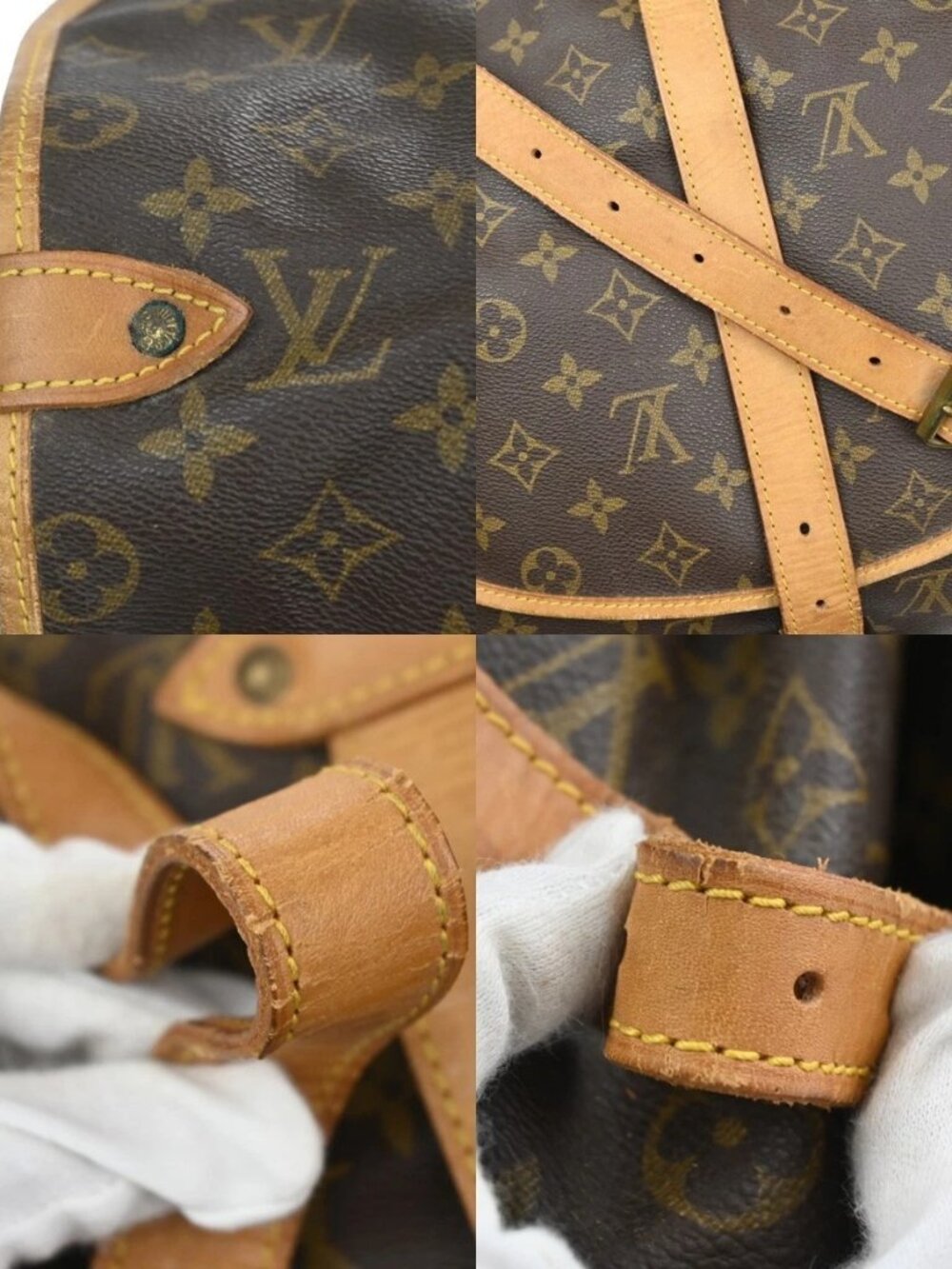 LOUIS VUITTON Saumur 35 Shoulder Bag Monogram Leather BN France M42254 84YJ109 - Picture 8 of 16